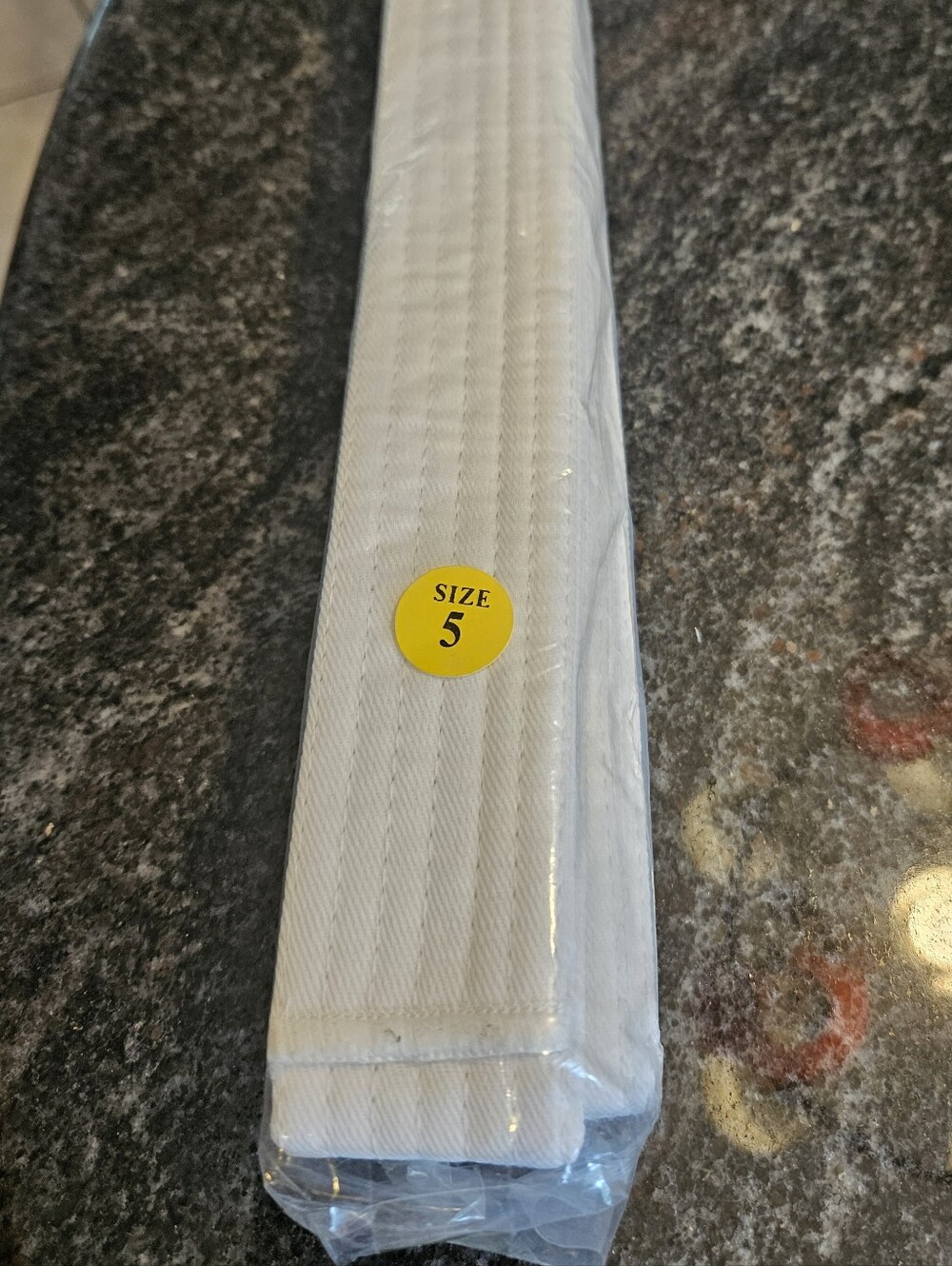 Adult White Martial Arts Belt - Size 5  NEW!
